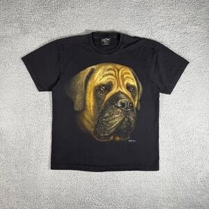 Rock Chang T-Shirt Size Large Original 3D Bullmastiff Double Side Rare
